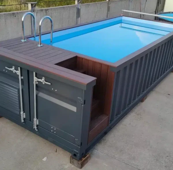 20ft Container Swimming Pool  -  Steel Container Pool with Filtration System