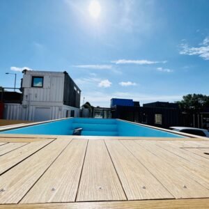 6M Portable Container Plunge Pool with Wooden Deck Cover