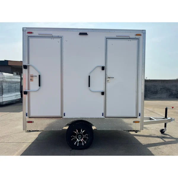 Dual Restroom Trailer Unisex 9ft - 2 Stall Restroom Trailer