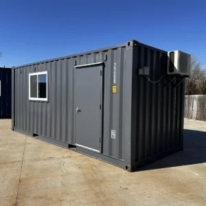 20 ft Slate Grey Shiplap-Style Prefab Building, 120 V