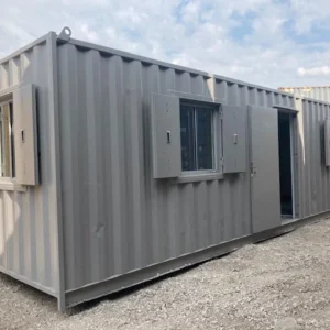 30 ft Insulated Container Office with Three Security Windows