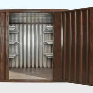 2 m x 2.1 m Wood-Look Steel Flat-Pack Storage Shed