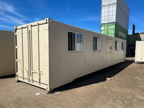 40ft Ground-Level Office Container Converted from Non-Operational Refrigerated Unit