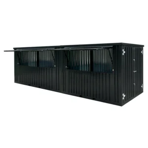 Flat Pack Container 8×2 Xl Meters Black Ral 9005