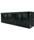 Shipping Container Bar 8×2 Meters Black Ral 9005