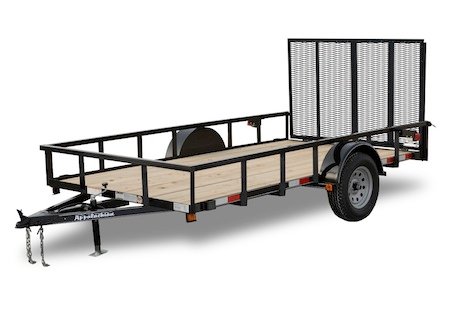 Contractor Grade Single Axle Landscape Utility Trailers 3″ Angle Frame and Tongue, 2x2x1/8 Tubing Top Rail GVWR 2,990 lb.