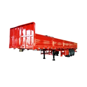 3 Axles 40 Foot Container Tray Cargo Semi Trailer with Side Cover