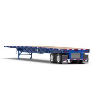 45ft Semi Trailer – 3 Axle Low Flatbed Container Semi Trailer