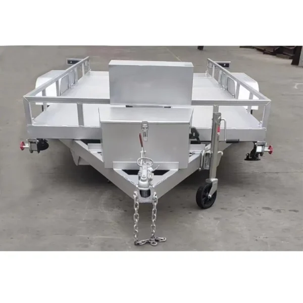 Hydraulic Tandem-Axle Aluminum Car Hauler Trailer – 700 kg Empty Weight