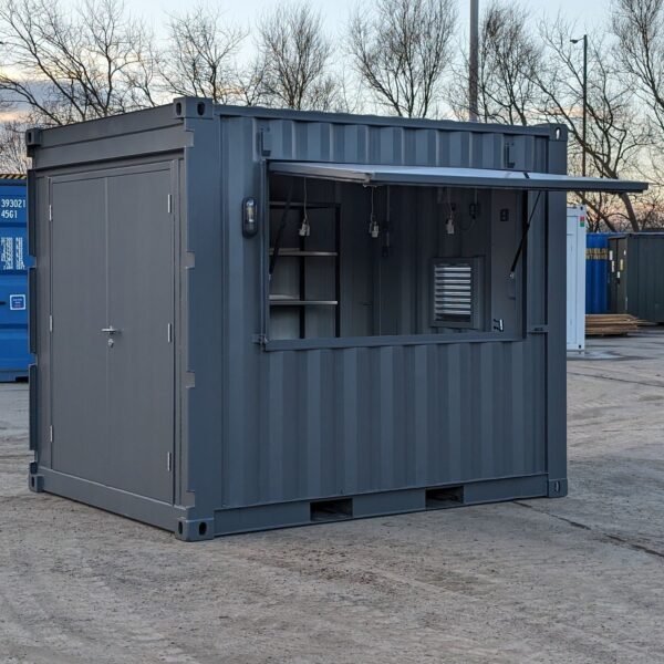 10 ft Custom Steel Container Pop-Up Bar