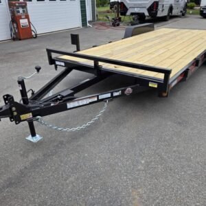 New2027 Quality Steel and Aluminum 7×20 9990lb gvwr open car hauler trailer flat bed Utility Trailer