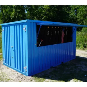 Container Pop Up 4×2 Meters Blue Ral 5012