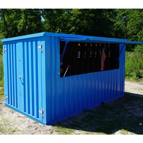 Container Pop Up 4×2 Meters Blue Ral 5012