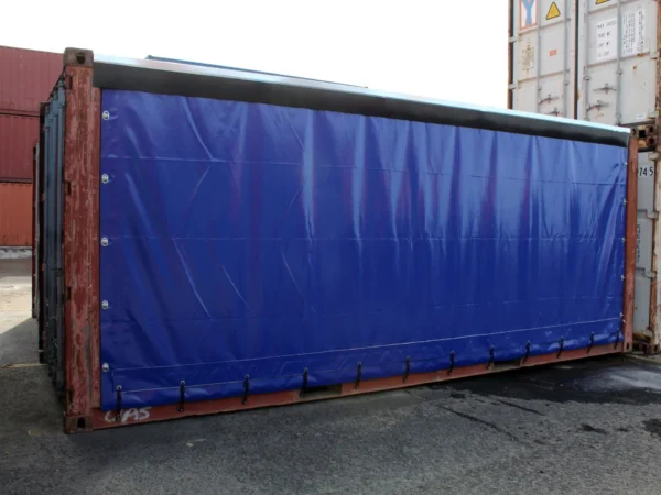 20′ Storage Container With Tarpaulin Wall