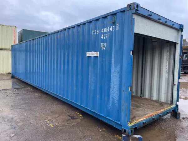 40 ft Shipping Container with Roll-Up Door, Electrical & Lighting