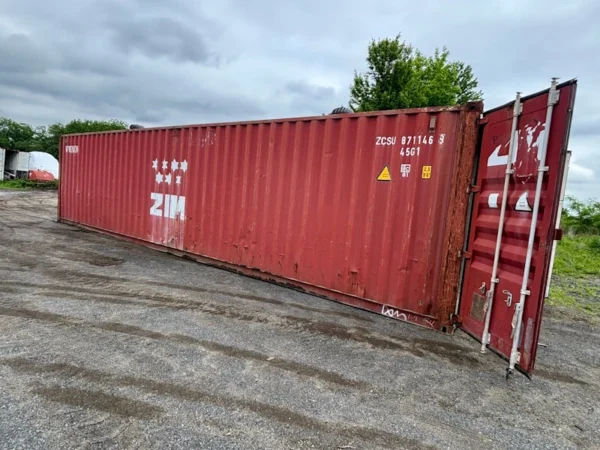 45 ft Red High-Cube Weathering Steel Cargo Container
