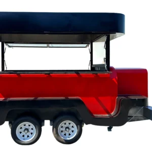 150″ Vendor Trailer Mobile Concession Food Vending Cart Red Truck Head Trailer