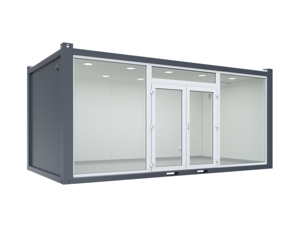 6×3.2m Glass Container, 1 Glass Wall