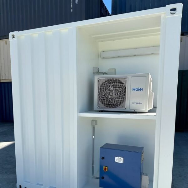 White Modified 10ft Shipping Container with AC - New